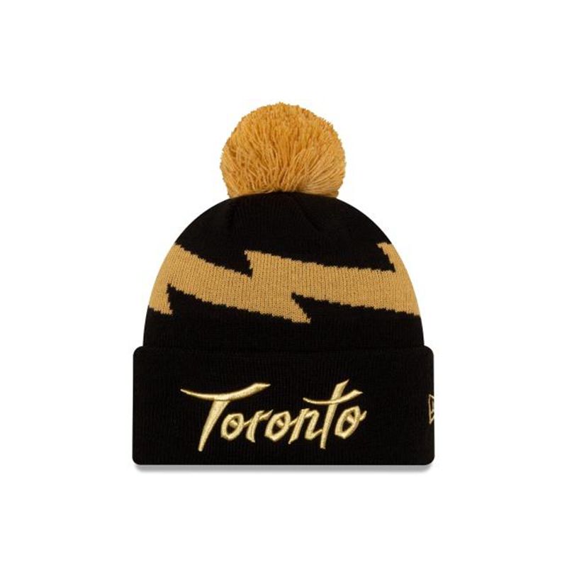 NBA Toronto Raptors 2019 Authentics City Series Pom Knit (GKF5420) - Black New Era Beanies